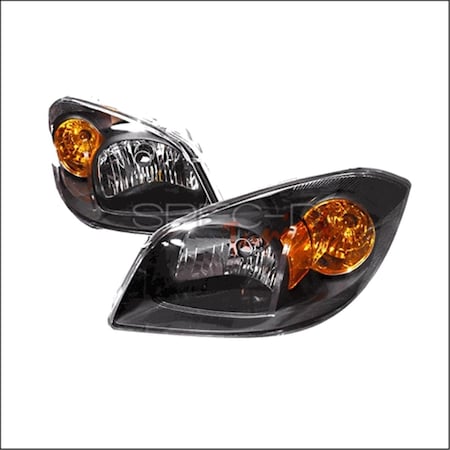 Overtime Crystal Housing Headlights for 05 to 10 Chevrolet Cobalt, Black - 11 x 22 x 23 in. OV2654128